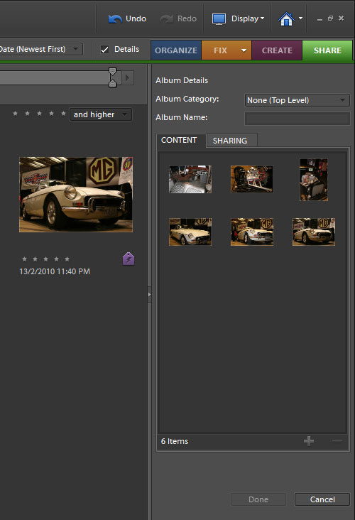Свойства альбома