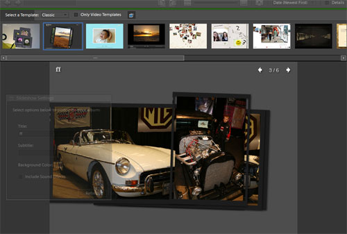 Выбор шаблона фото альбома